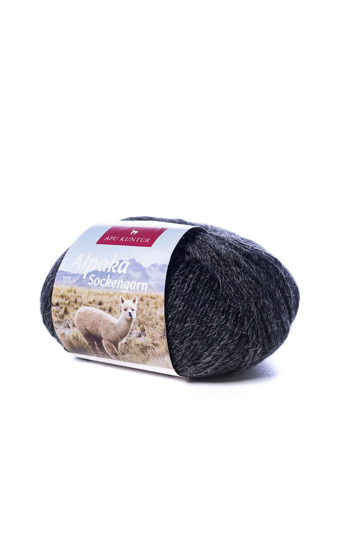 Alpaka Wolle SOCKENGARN | 50g | Alpaka-Woll-Mix mittelgrau one-size