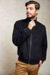 Bomber Jacke Blouson NADRIAN mit 67% Alpaka black