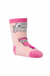 Socken Kinder ABS mit MOTIV - 50% Alpaka pink