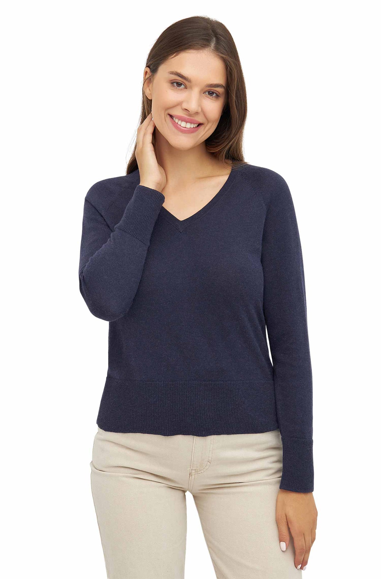 Pullover AURELIA 70% Bio Baumwolle und 30% Alpaka dark navy