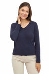 Pullover AURELIA 70% Bio Baumwolle und 30% Alpaka dark navy